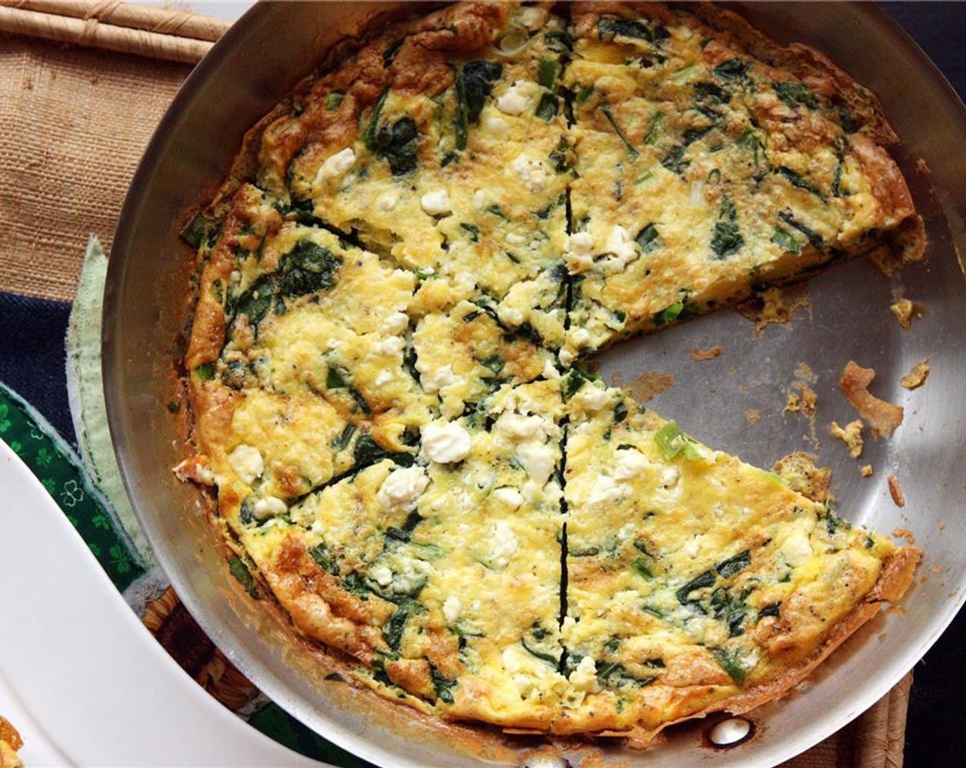 step 8 Once the frittata is starting to turn golden-brown and is puffing up, remove from the oven and allow to cool for 2-3 minutes.