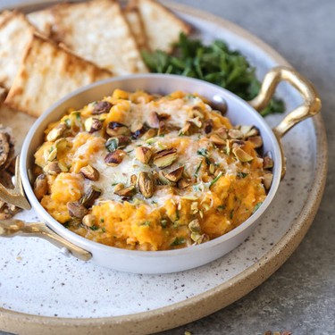 Warm Butternut Squash Dip with Gruyere and Pistachios Recipe | SideChef