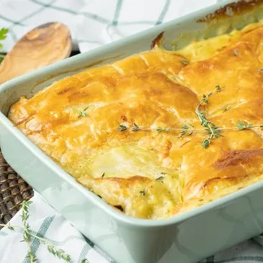 Turkey Pot Pie with Puff Pastry Recipe | SideChef