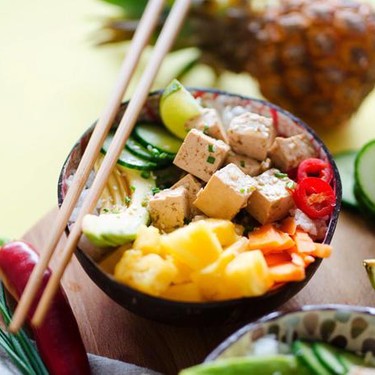 Vegetarian Pineapple Poke Bowls Recipe | SideChef