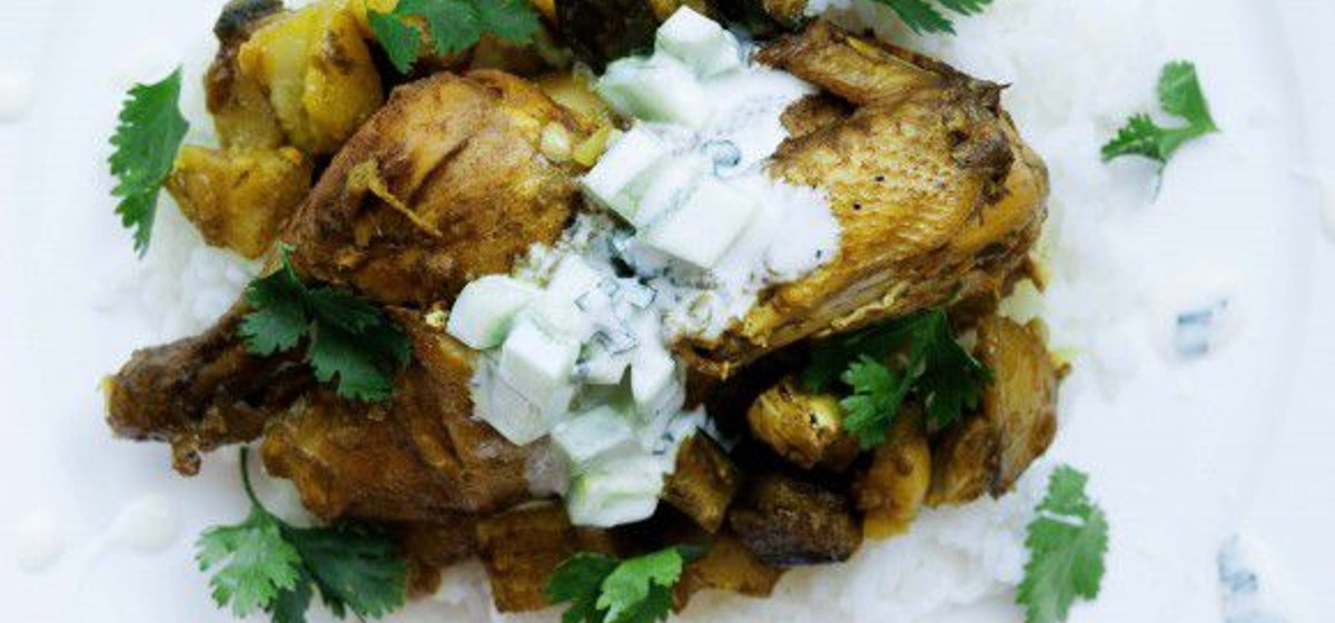 Indian Spiced Chicken with Raita Recipe | SideChef