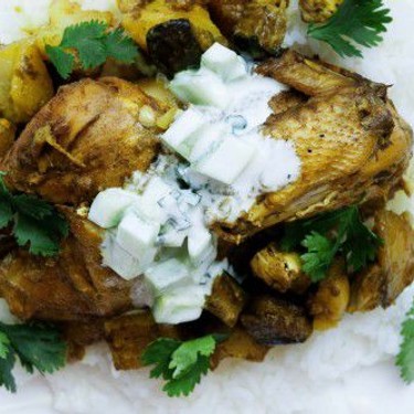 Indian Spiced Chicken with Raita Recipe | SideChef