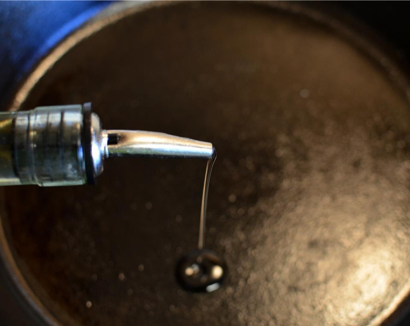 step 4 Heat a cast iron/oven proof pan on high heat and add Vegetable Oil (2 Tbsp) in it.