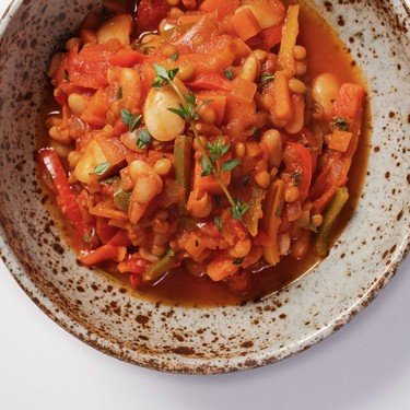 Mixed Bean and Pepper Ragu Recipe | SideChef