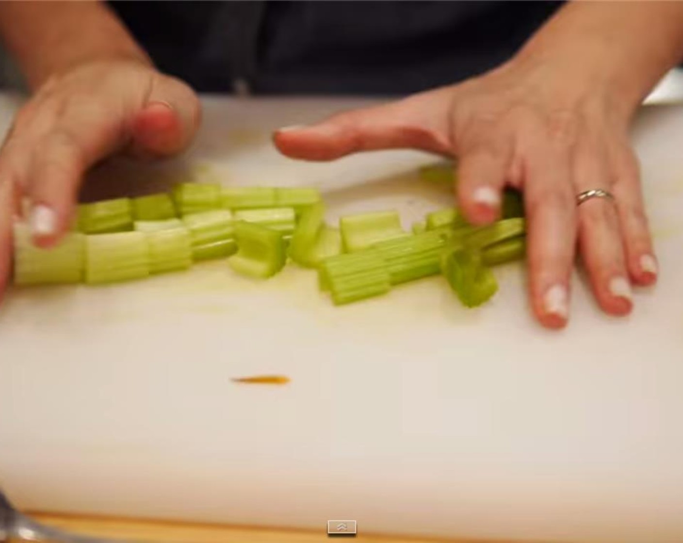 step 6 Chop the Celery (1 stalk) and Zucchini (1/2).