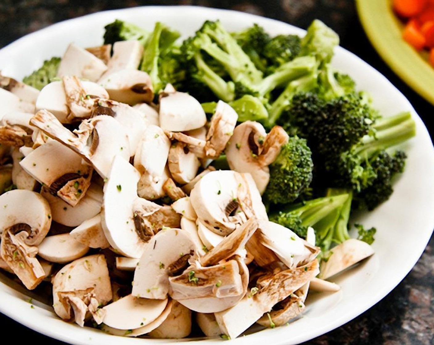 step 4 Chop the Broccoli (1 1/2 cups) and Mushrooms (1 1/2 cups).
