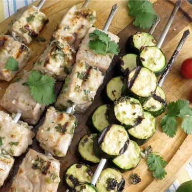 Lime-Cilantro Swordfish Kebabs Recipe | SideChef