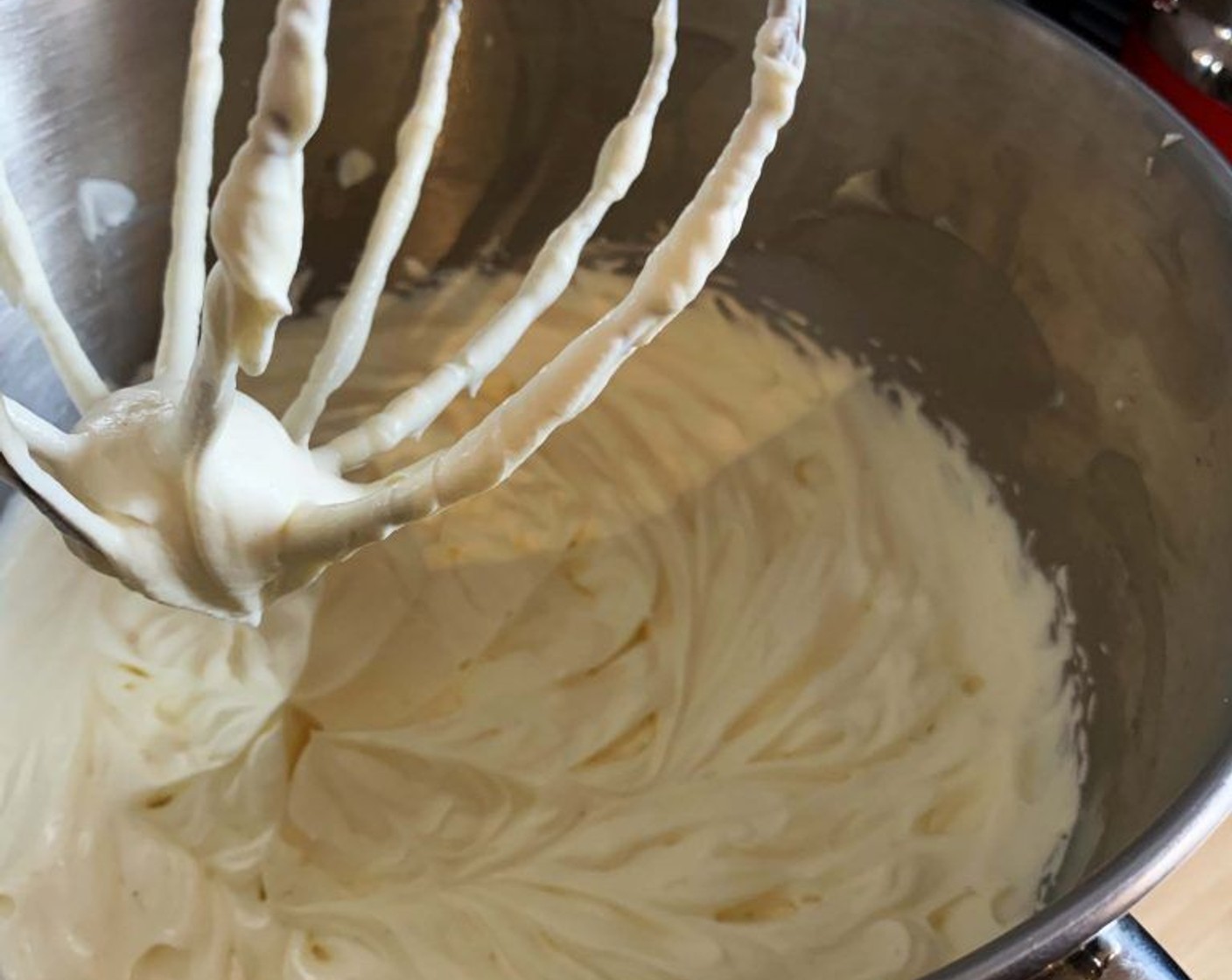 step 5 Add in the Vanilla Bean Paste (1/2 tsp) and the Eggland's Best Classic Eggs (2), one at a time mixing just enough but without incorporating too much air. This will help to prevent the cheesecake from cracking while baking.