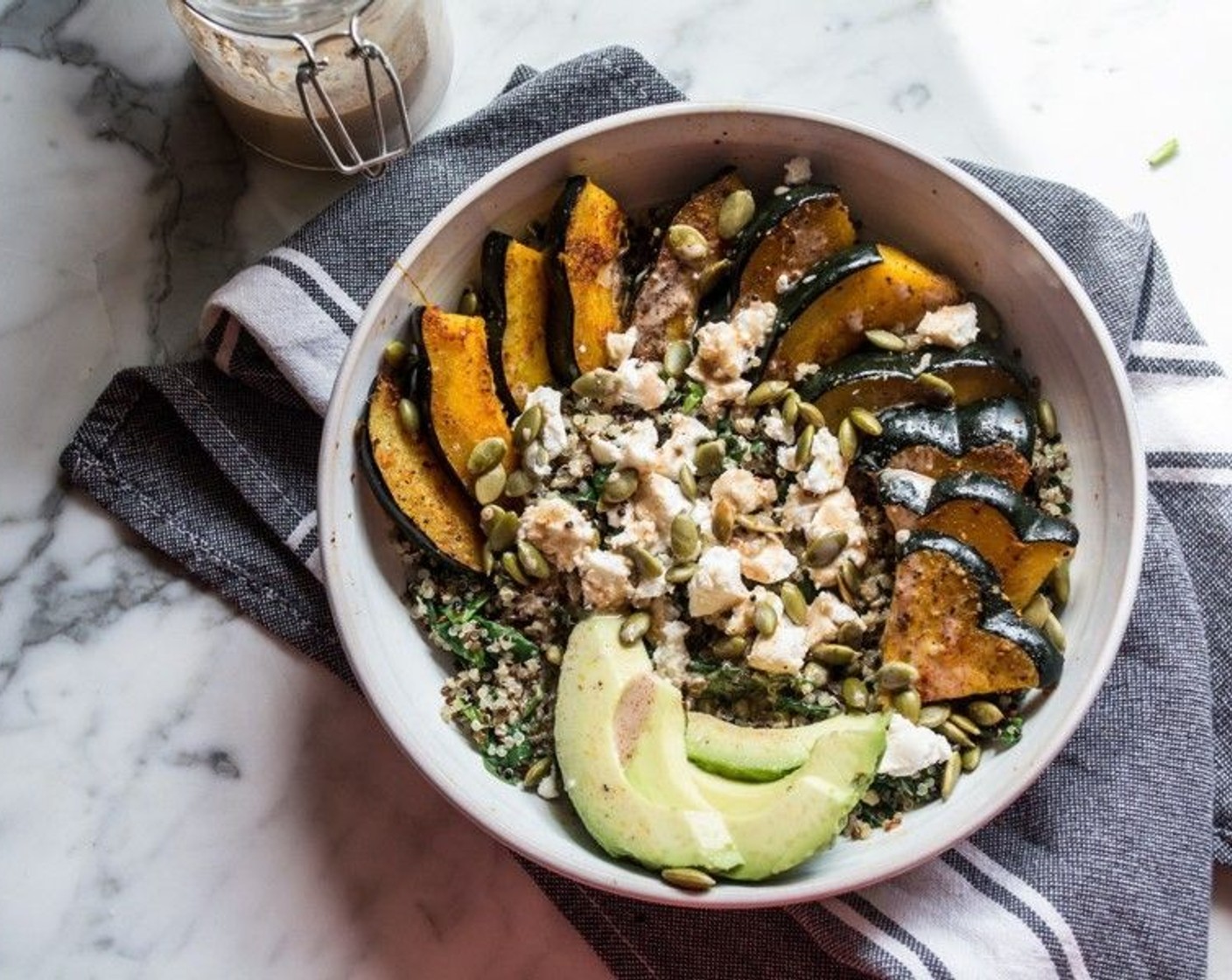 Roasted Acorn Squash and Quinoa Power Bowl