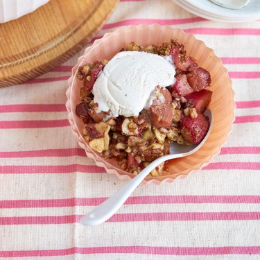 Grain-Free Strawberry Rhubarb Crisp Recipe | SideChef
