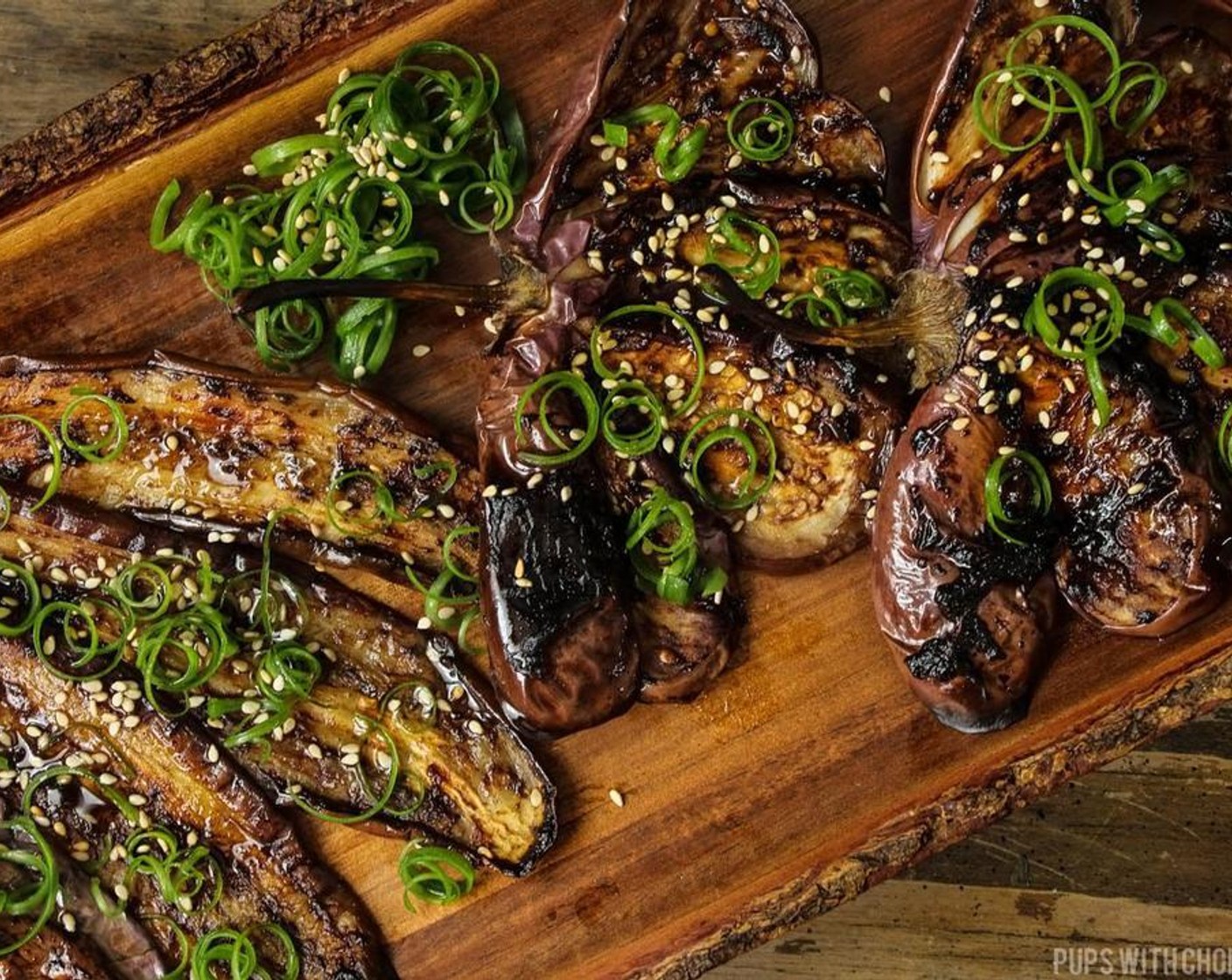 Black Garlic Glazed Miso Eggplant (Nasu Dengaku)