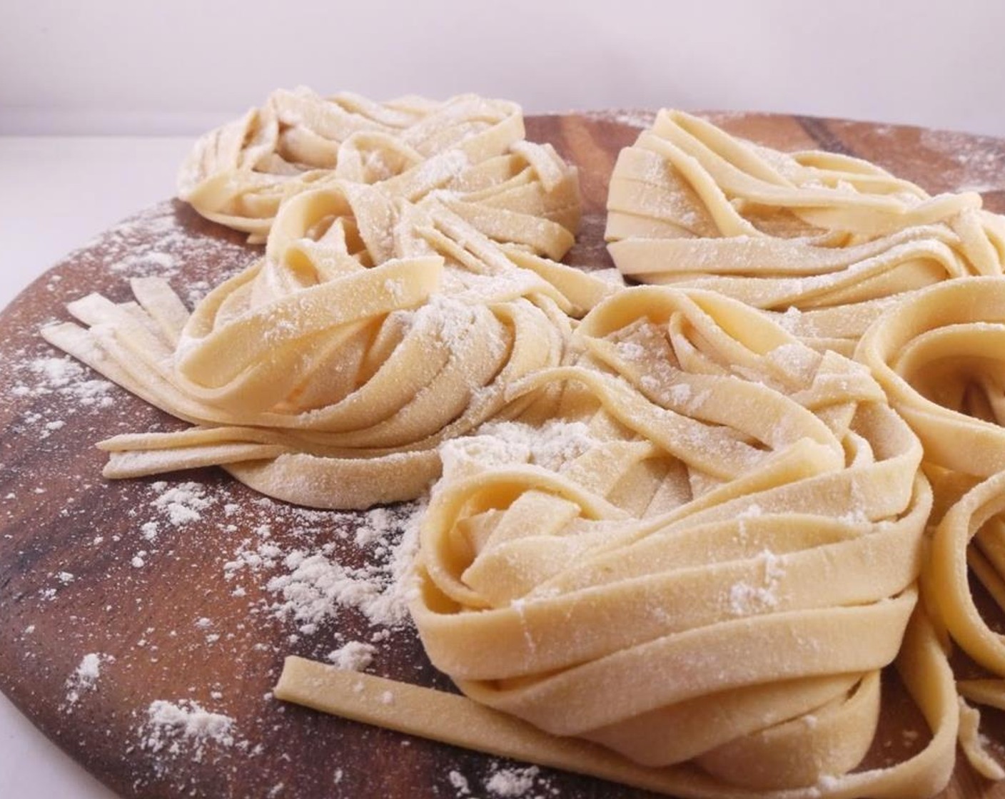 step 8 Once the dough is ready, sprinkle more flour and roll through the pasta cutter. Fresh pasta normally take less time to cook, I cook mine for about 4-5 minutes.