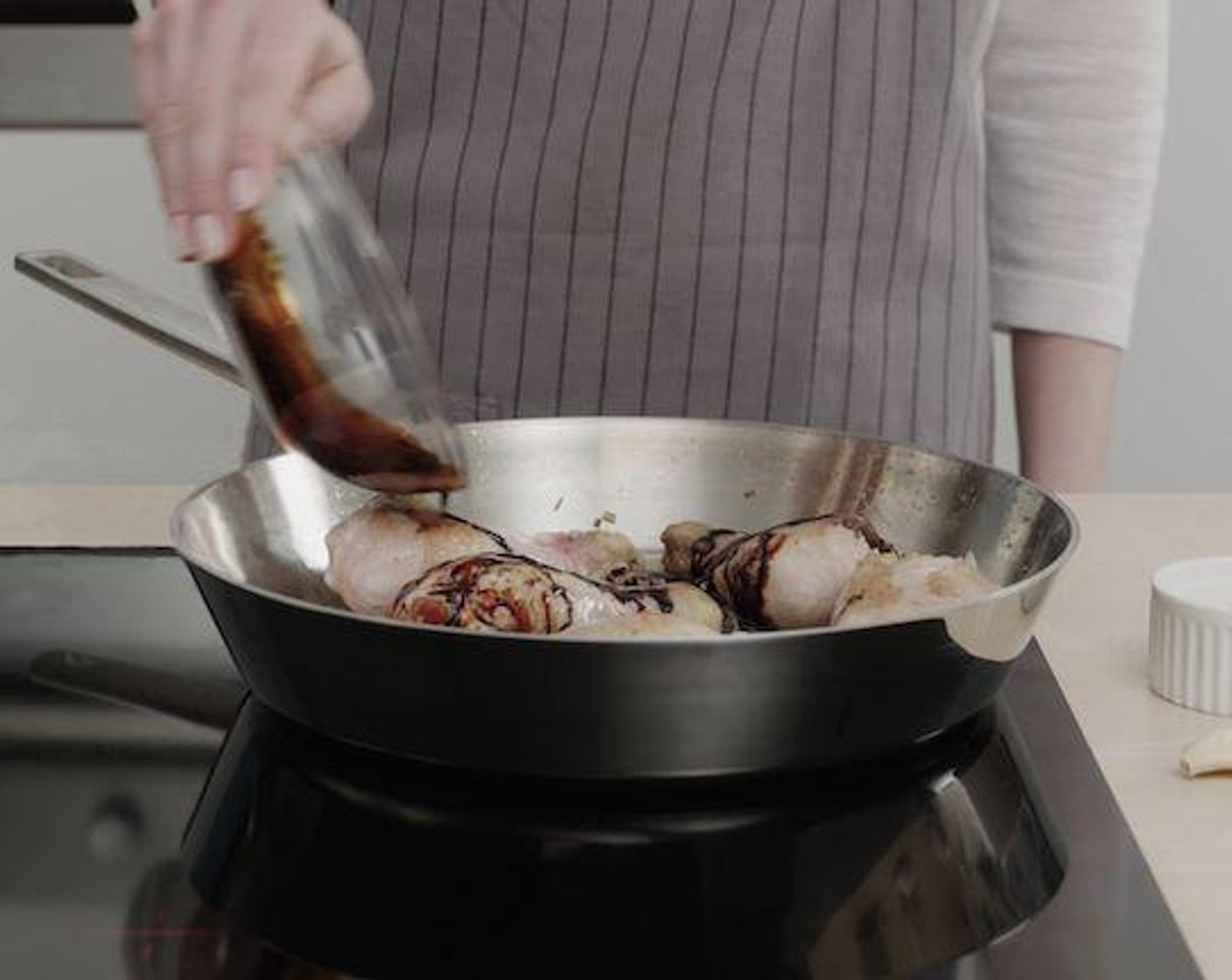 step 5 Then add a mixture of Oyster Sauce (4 Tbsp), Light Soy Sauce (3 Tbsp), Dark Soy Sauce (2 Tbsp), Cooking Wine (1 Tbsp), and Sesame Oil (1 dash) and fry for about 1 minute.