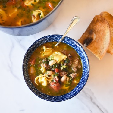 Tortellini Soup with Sausage & Spinach Recipe | SideChef