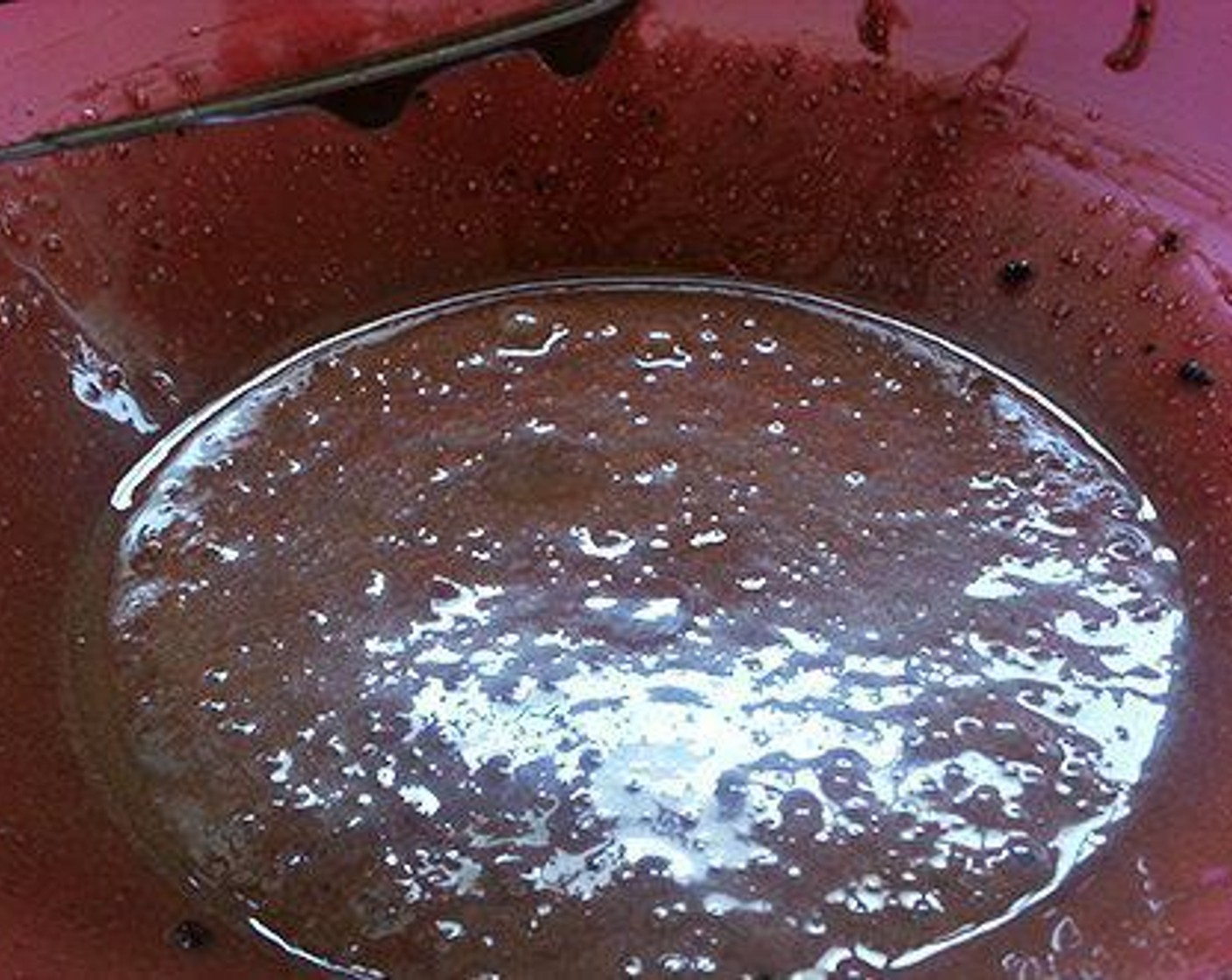 step 2 Mix Instant Coffee (1 tsp) in Water (4 Tbsp) and keep aside. Chop, then microwave or double boil Dark Chocolate (1/3 cup) and melt it and keep aside. To the melted chocolate add Oil (3/4 cup) and the coffee.  Whisk until it forms a smooth consistency and let it cool well.