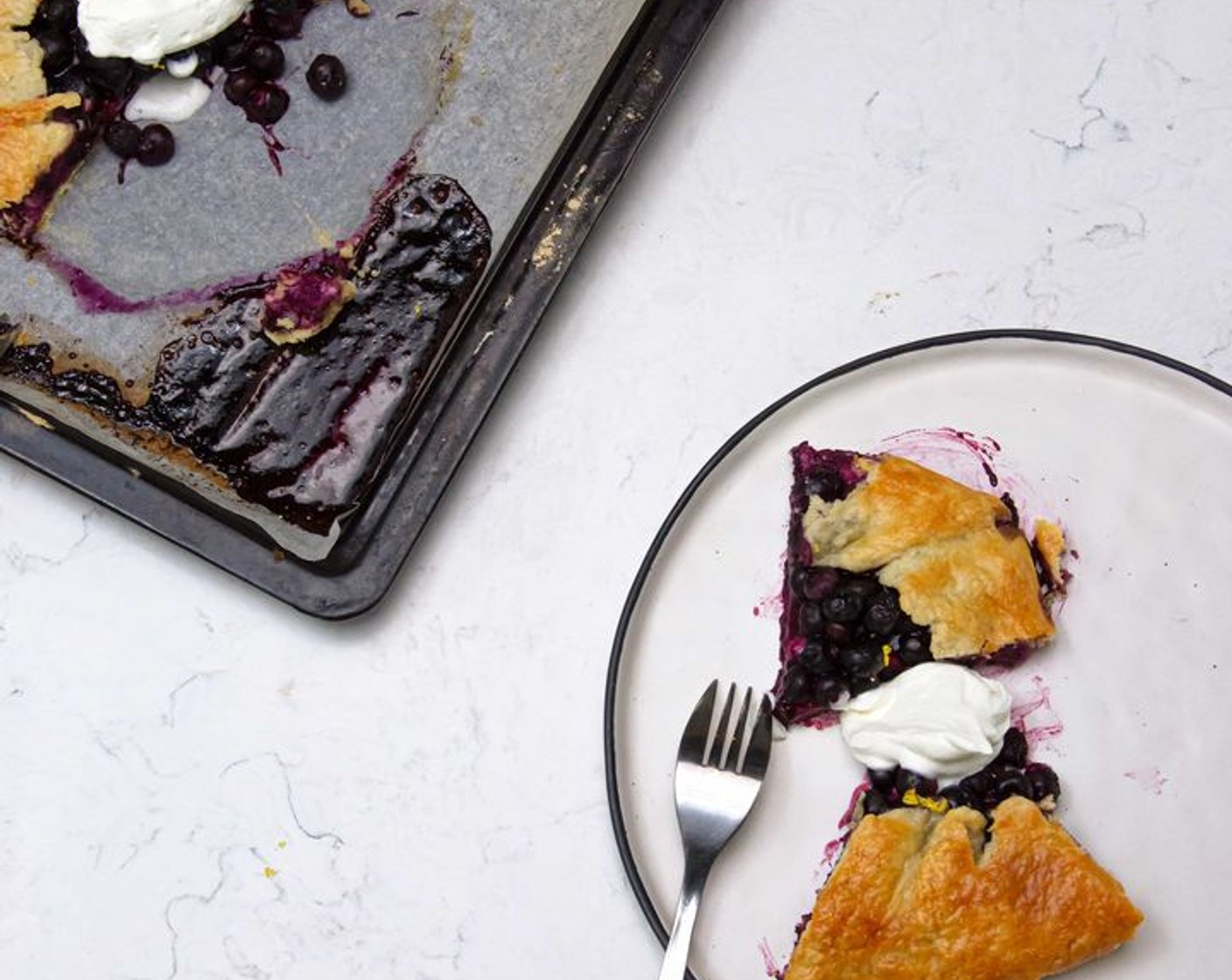 Lemon Blueberry Cream Cheese Galette