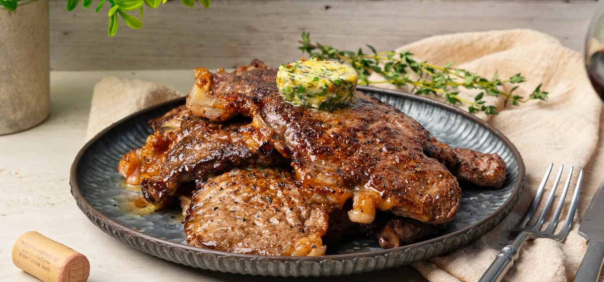 Minute Steak Stacks with Blue Cheese Butter Recipe | SideChef
