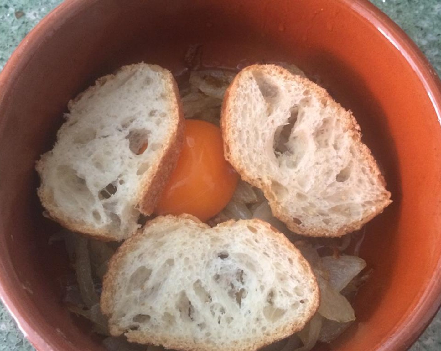 step 4 Slice the Baguettes (3 slices). It does not need to be fresh bread. Add it to the bowl.