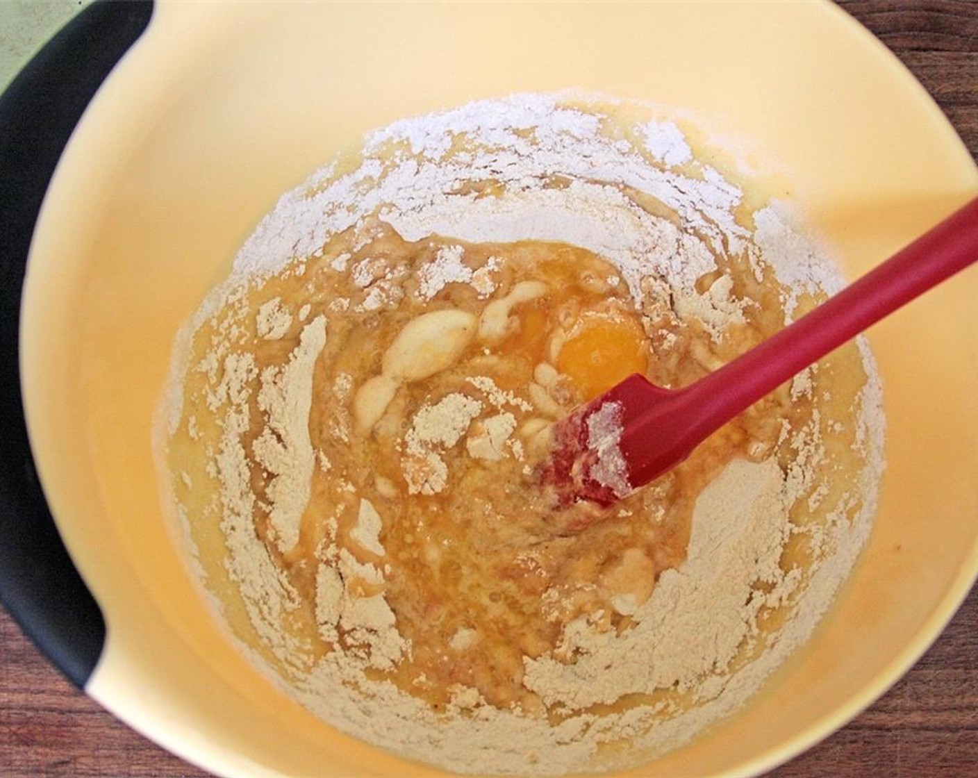step 6 Stir wet mixture into dry ingredients just until moist.