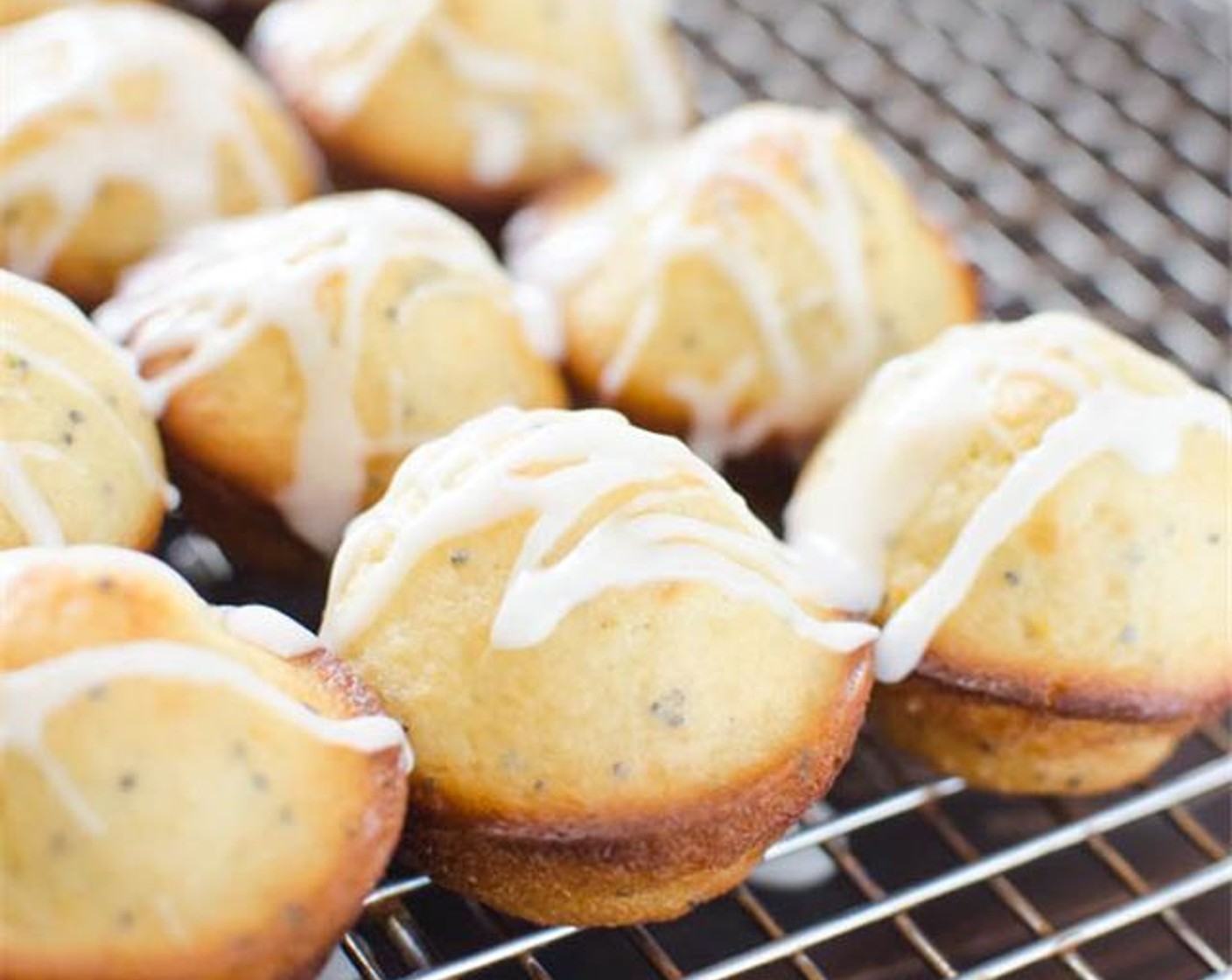 Glazed Lemon Poppyseed Mini Muffins