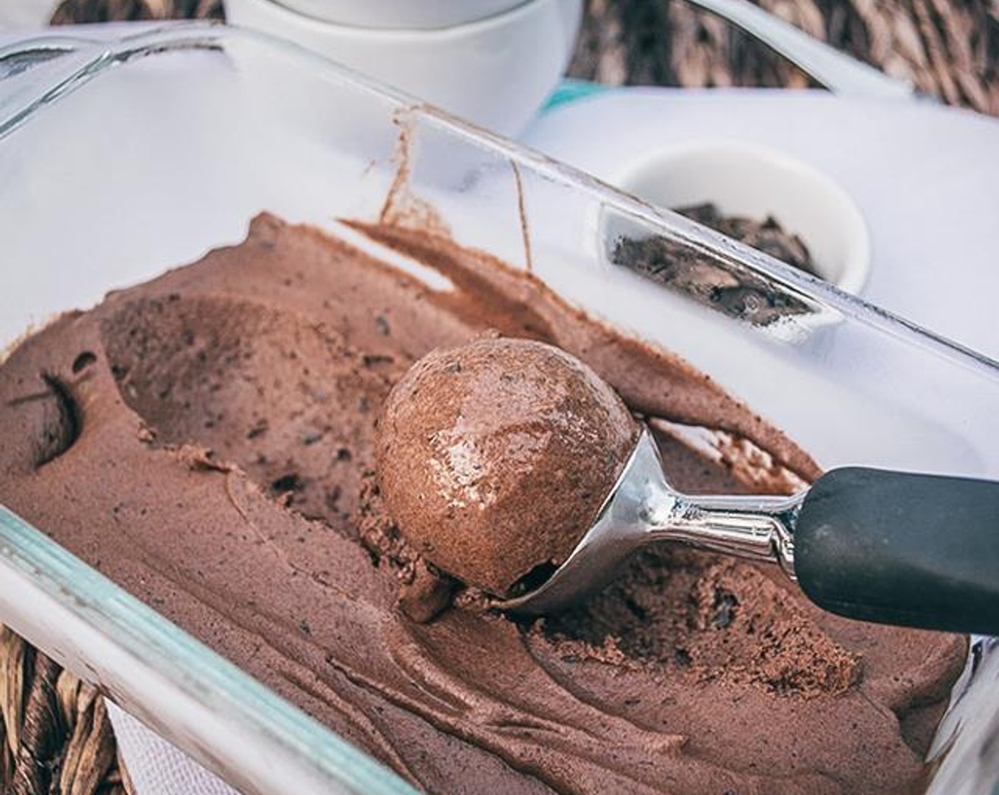 Dark Chocolate Chunk Ice Cream with Cayenne
