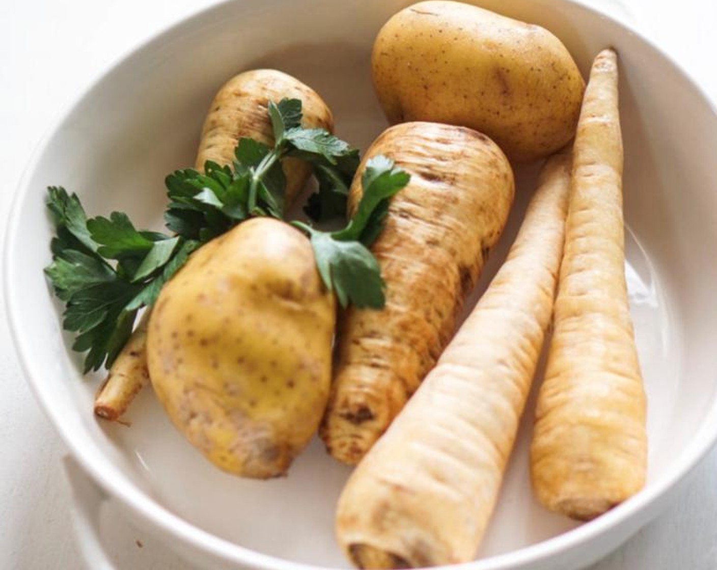 step 1 Bring two medium size pots of salted water to a boil and boil the Parsnips (6 3/4 cups) and Yukon Gold Potatoes (3 cups) separately until fork tender, about 15-20 minutes.