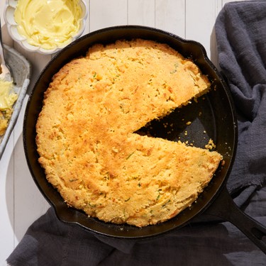 Cheesy Cornbread with Honey and Green Onions Recipe | SideChef