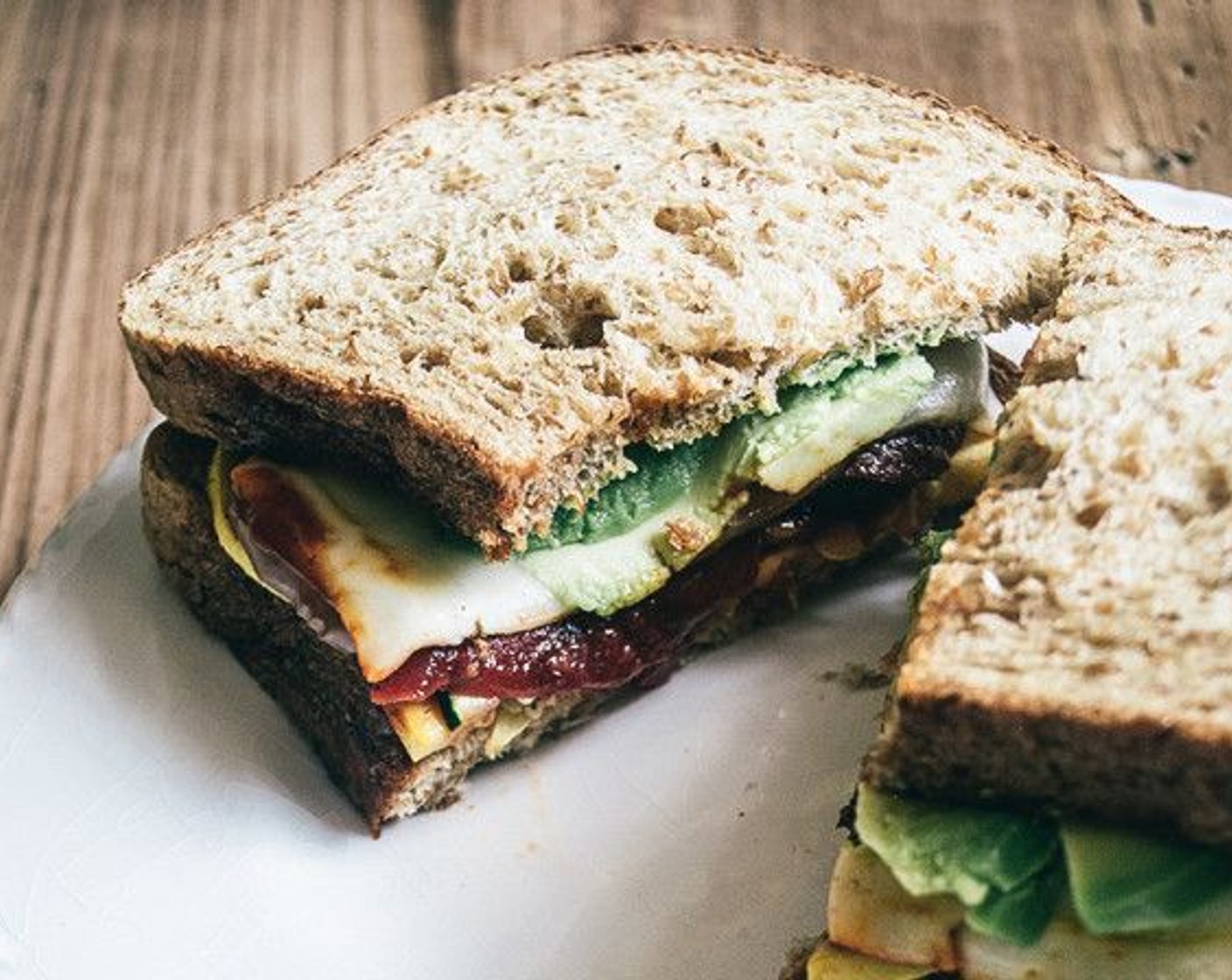 Roasted BBQ Veggie and Avocado Sandwich