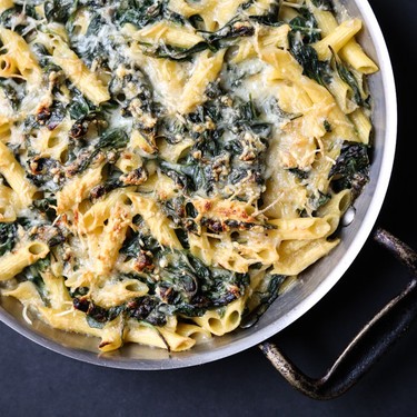 Healthy Mac and Cheese with Creamed Spinach Recipe | SideChef