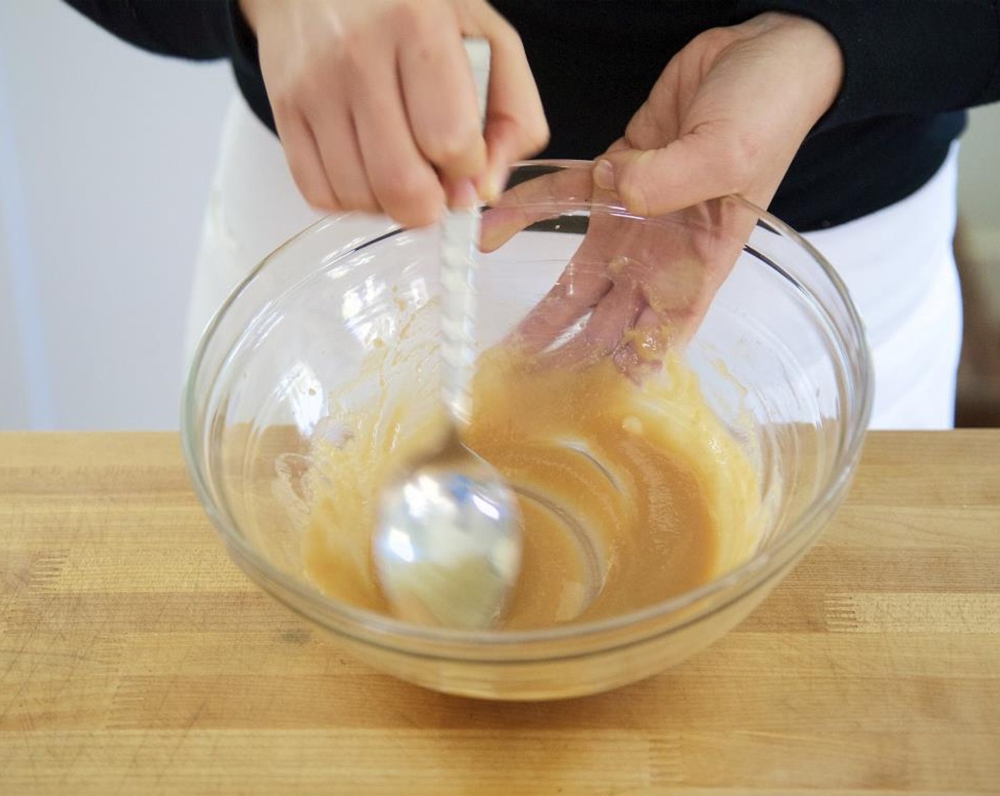 step 12 While the farro is cooking, in a small bowl, combine the White Miso Paste (2 Tbsp), Red Wine Vinegar (2 Tbsp), and Honey (1 pckg) stir until well combined.