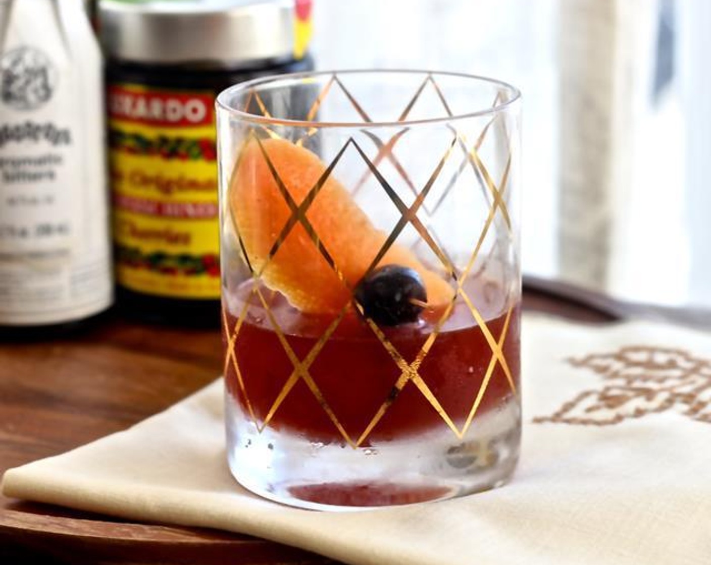 Grapefruit Brandy Old Fashioned