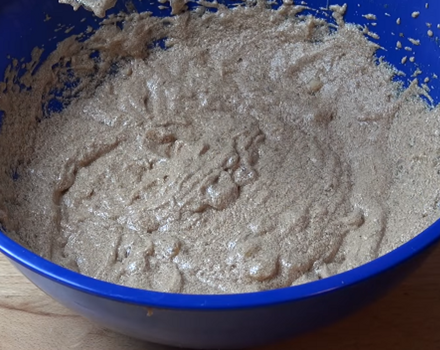 step 1 In a large mixing bowl, beat Butter (4.5 oz) and Brown Sugar (1 1/4 cups) together with an electric mixer. Add Eggland's Best Classic Eggs (2) and beat one at a time. Finally, beat in Banana (1 cup).