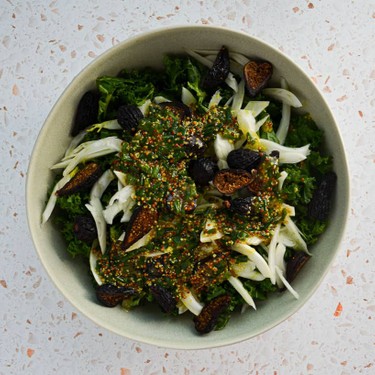 Kale, Shaved Fennel, and Dried Fig Salad Recipe | SideChef