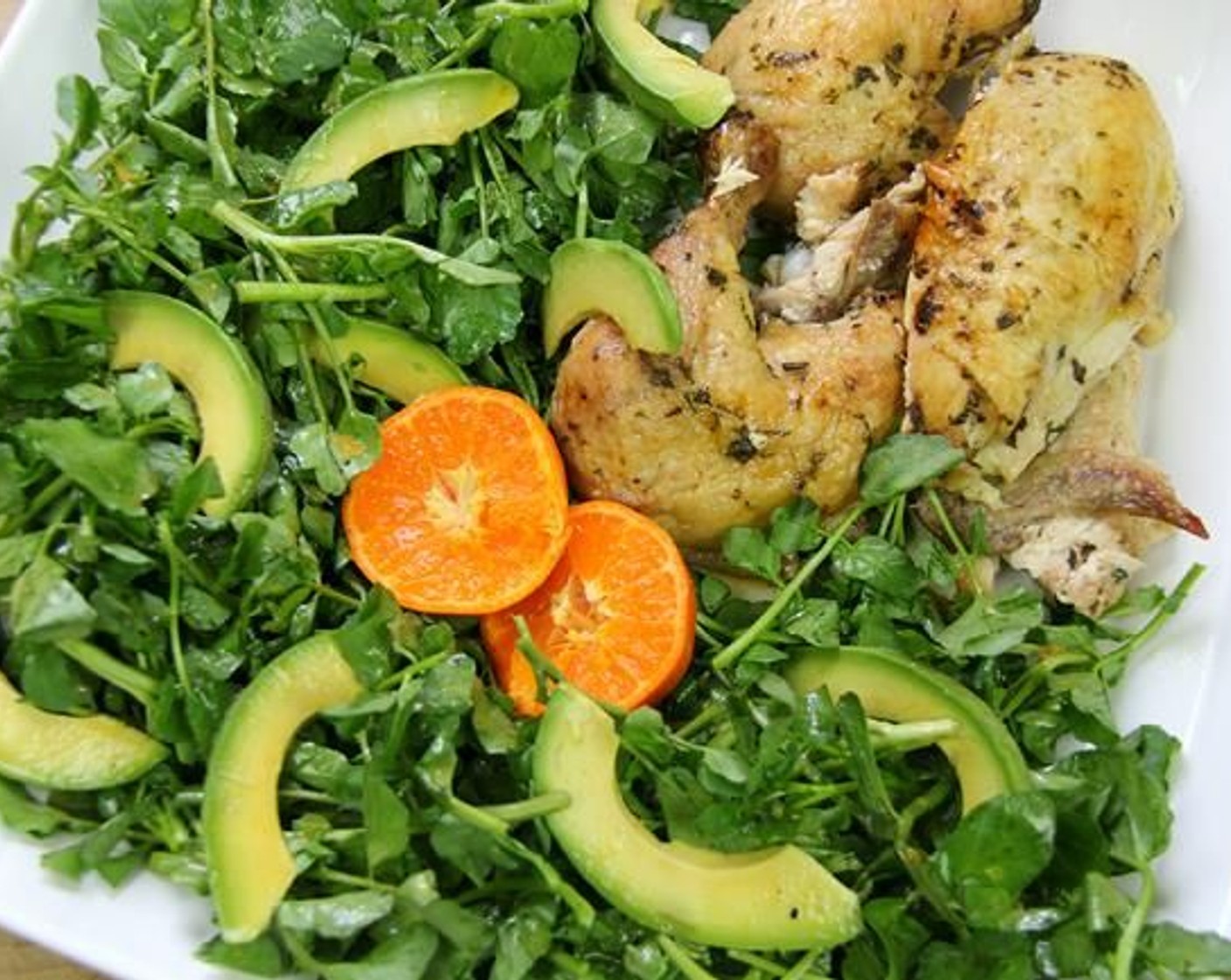 Avocado, Watercress Salad with a Clementine Vinaigrette