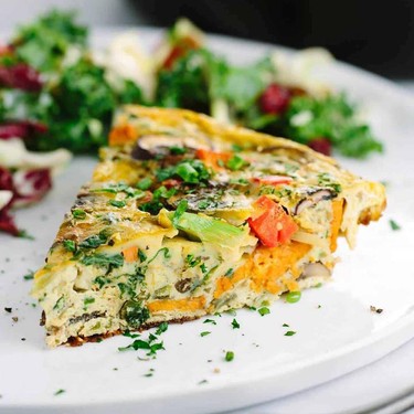 Savory Kale and Sweet Potato Frittata Recipe | SideChef