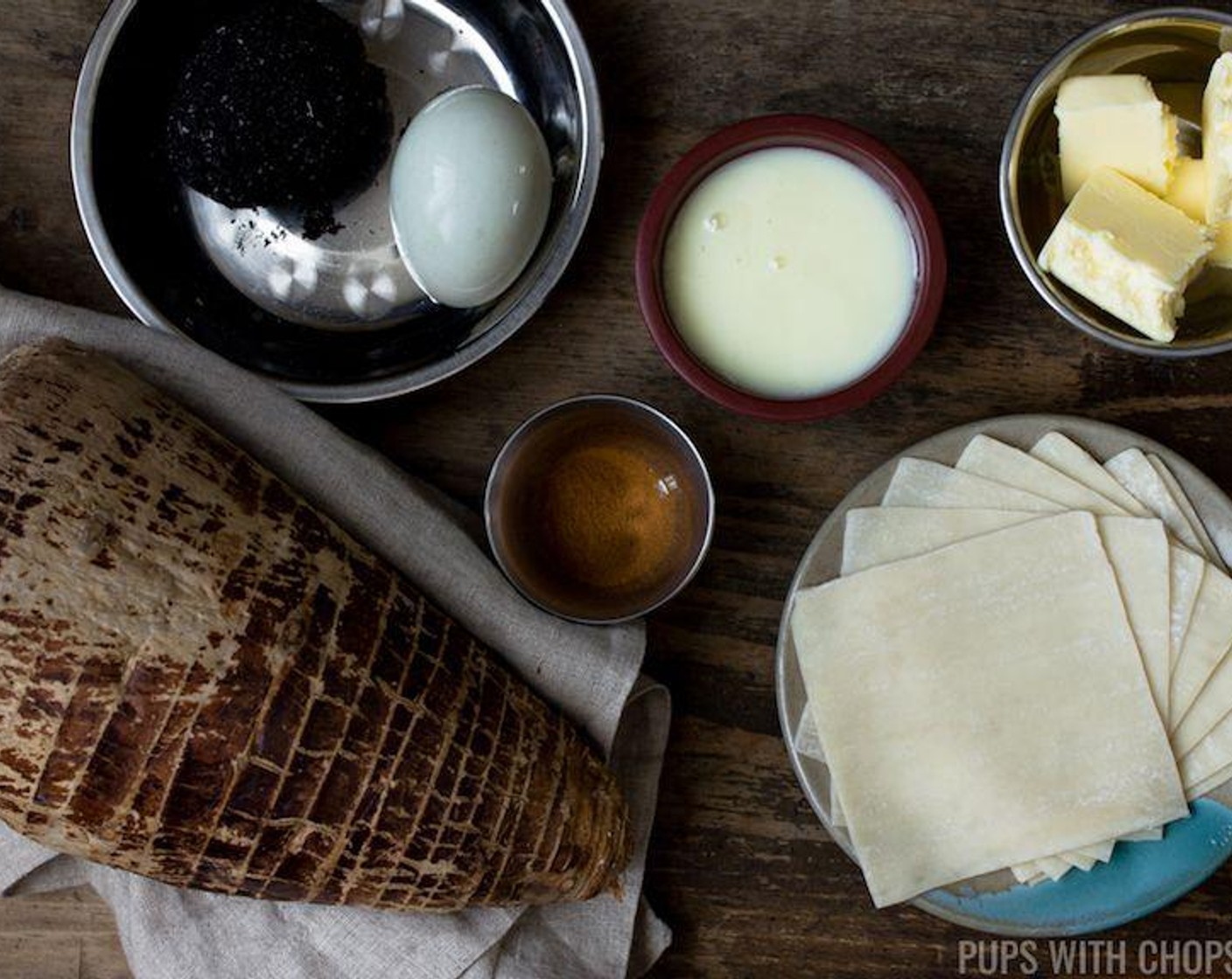 step 1 Use a dish cloth to hold the Taro (2 2/3 cups) so your skin is not directly touching the taro and peel it with a vegetable peeler.