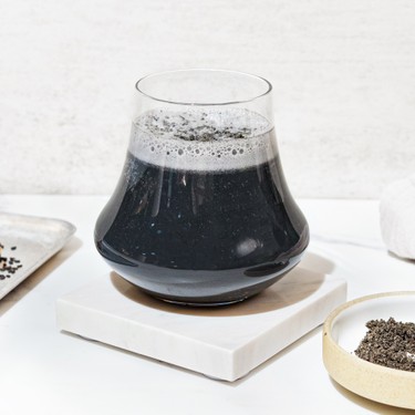 Caffeine-Free Charcoal Latte with Black Sesame Recipe | SideChef