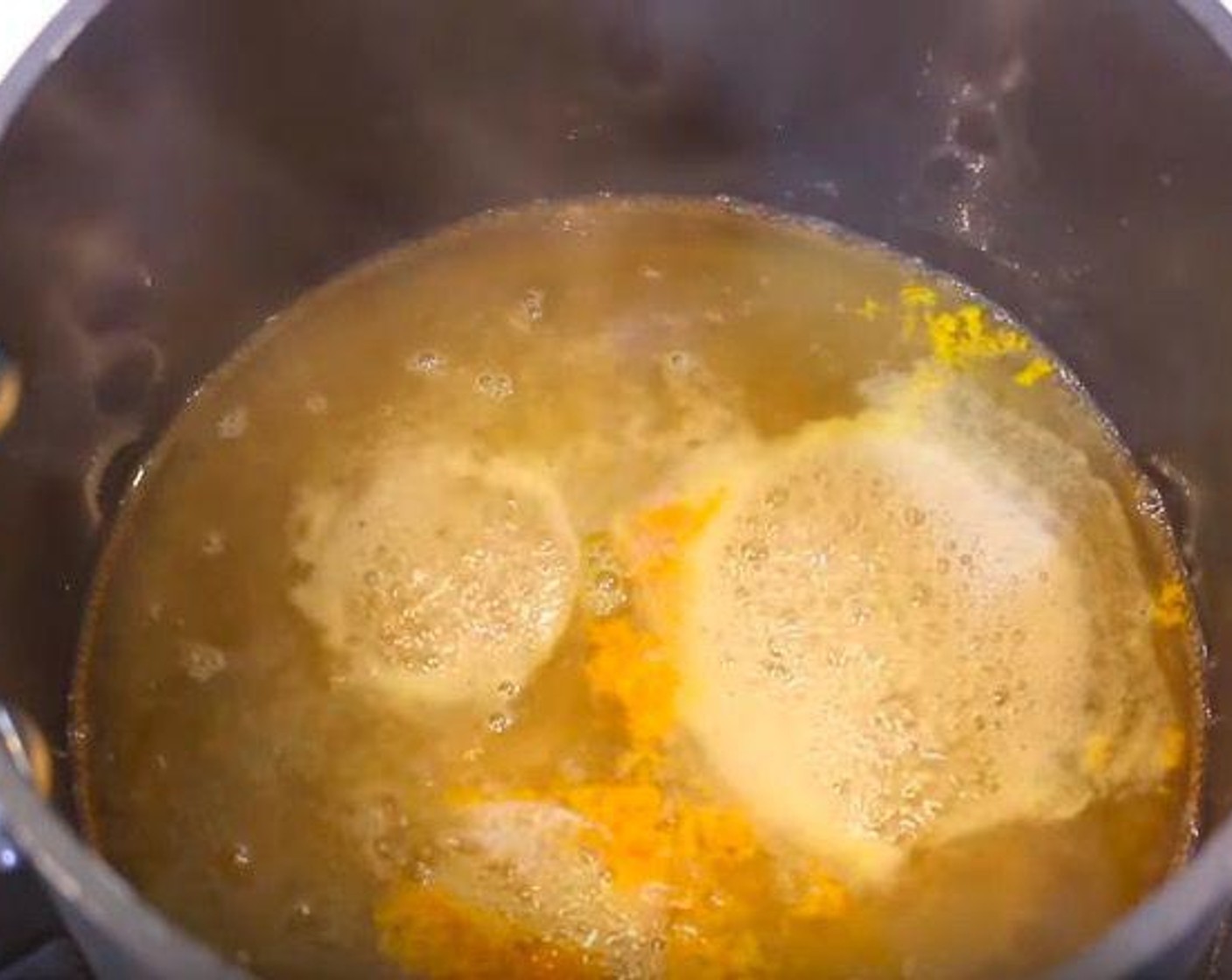 step 5 For the orange syrup, place the zest and the juice of the Orange (1) with Honey (1/3 cup) in a saucepan. Bring to a boil, then reduce the heat to low and cook for 3 minutes.