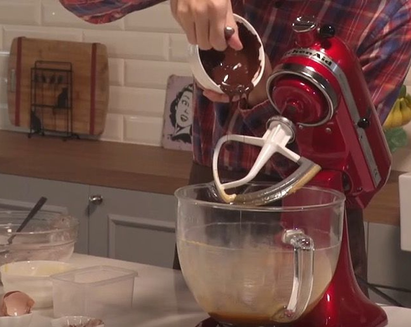 step 4 Fold in melted Dark Chocolate Chips (1/2 cup).