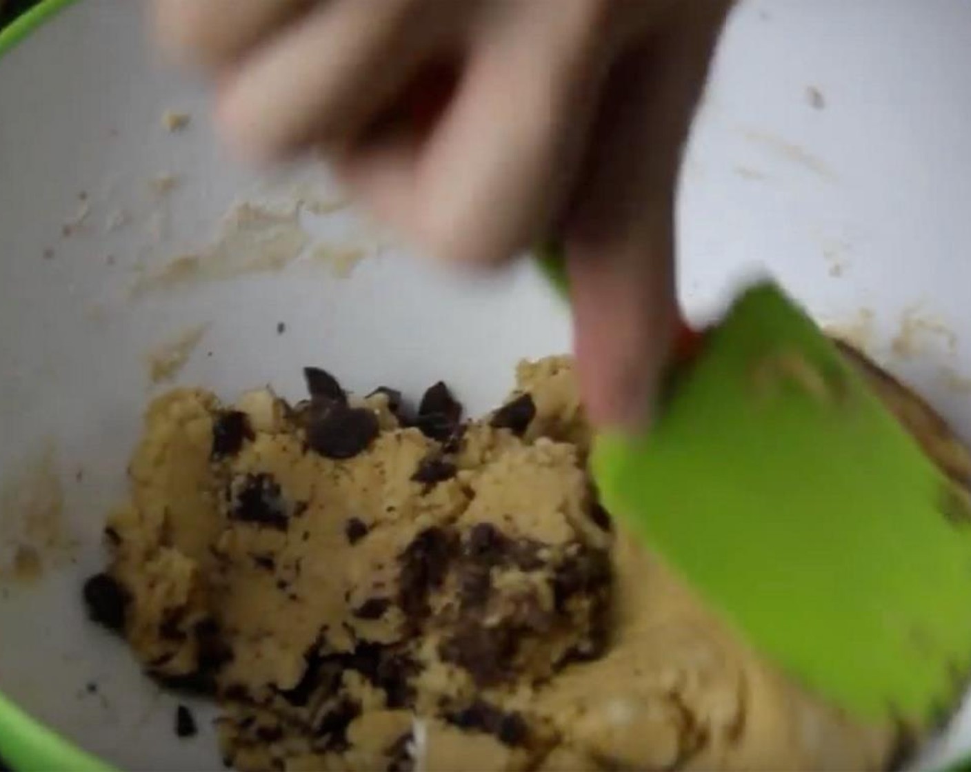 step 22 Gradually mix in some flour mixture until combined. Fold in Dark Chocolate (3 Tbsp).
