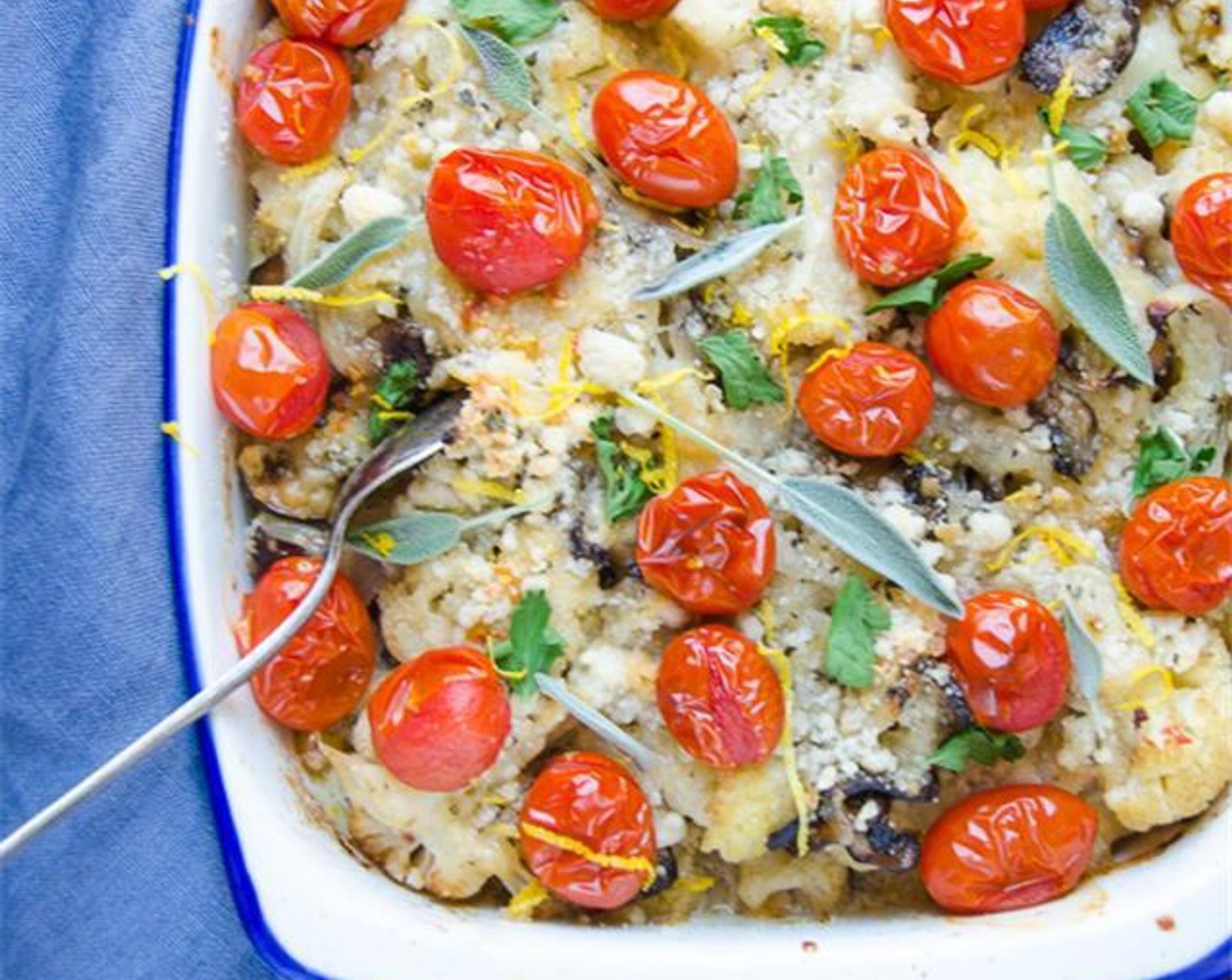 Cauliflower and Mushroom Gratin