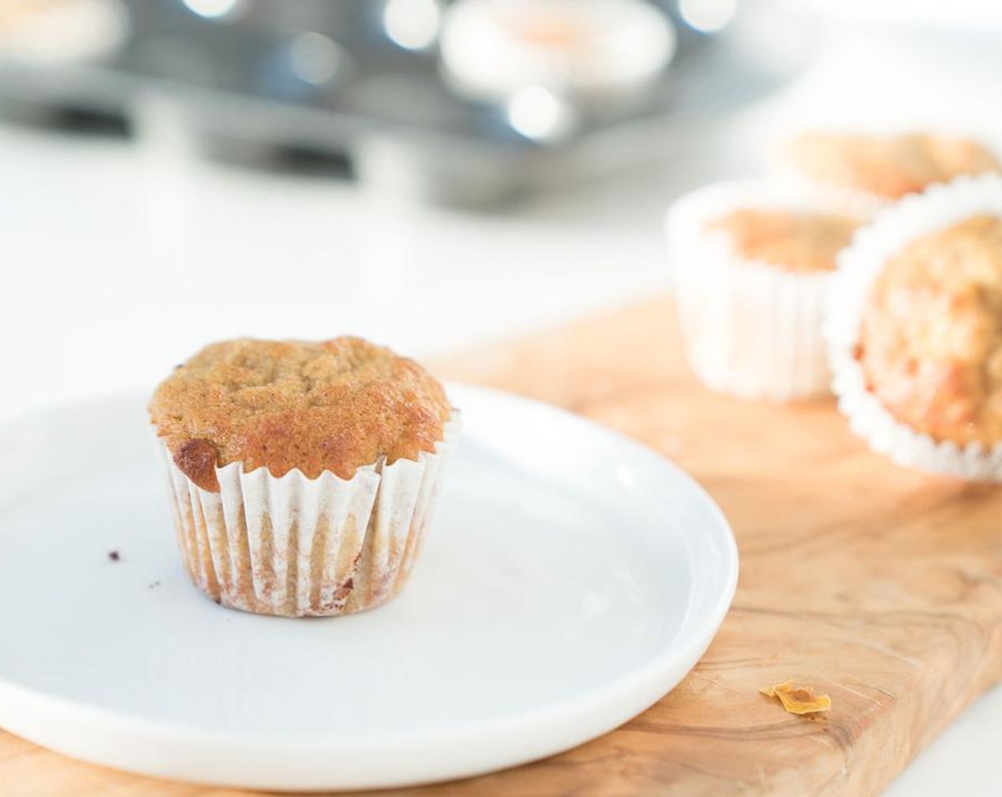 step 4 Place batter into muffin tin cups or grease a muffin tin. Bake for 15 to 20 minutes for mini muffins or 20 minutes for regular size or until a fork inserted into the middle of the muffin comes out clean.