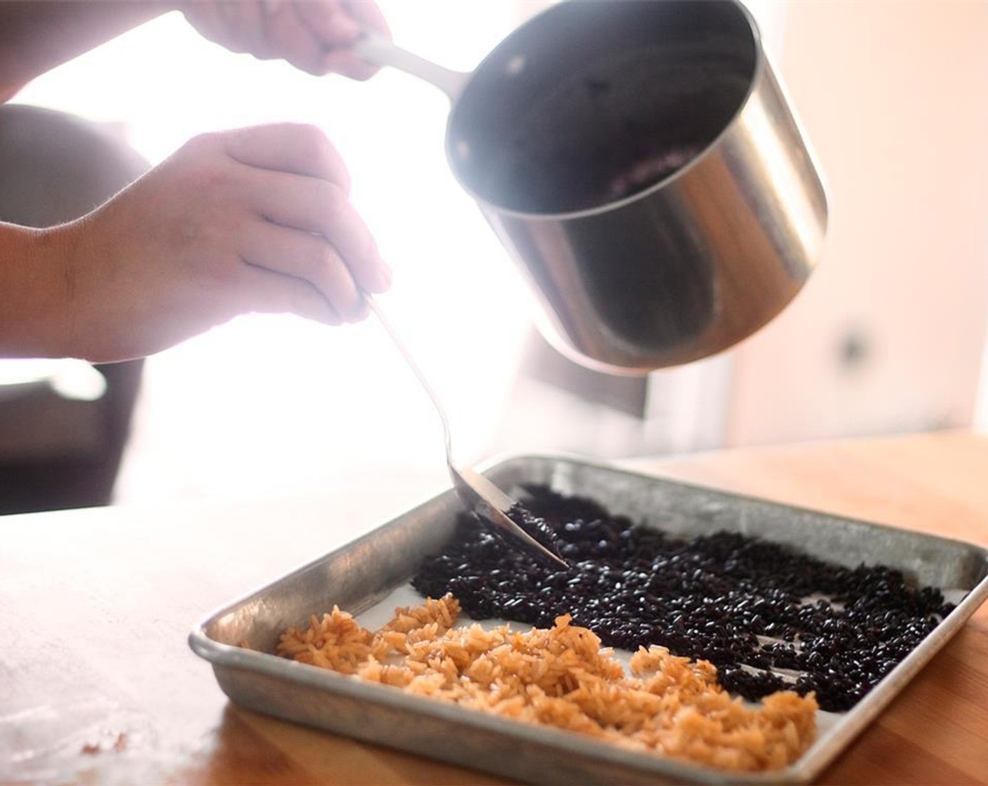 step 2 In another pot, add Black Rice (2/3 cup), bring to a boil, reduce to a simmer, cover, and cook for thirty minutes until tender.