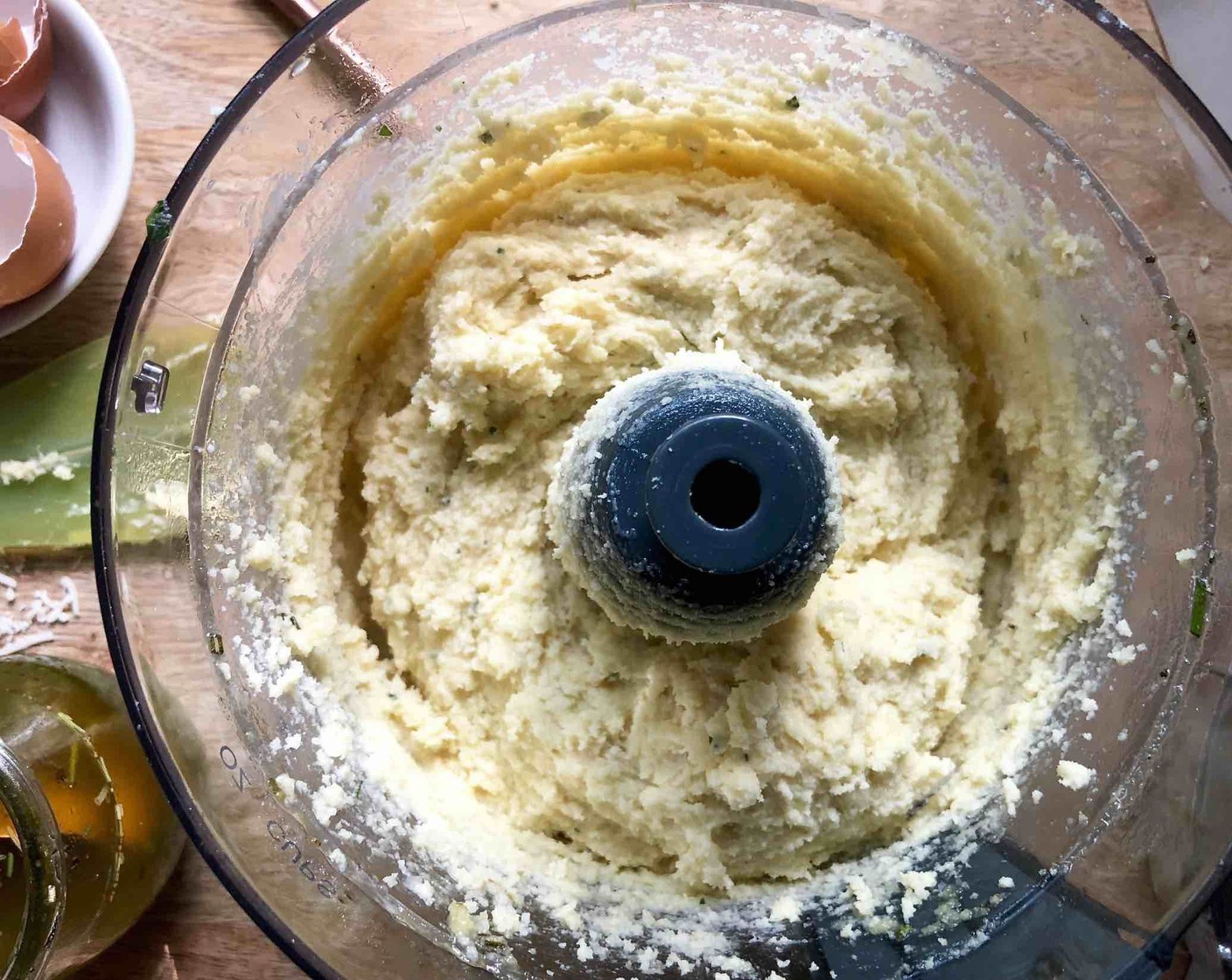 step 6 Process the ingredients until they form a sticky dough.