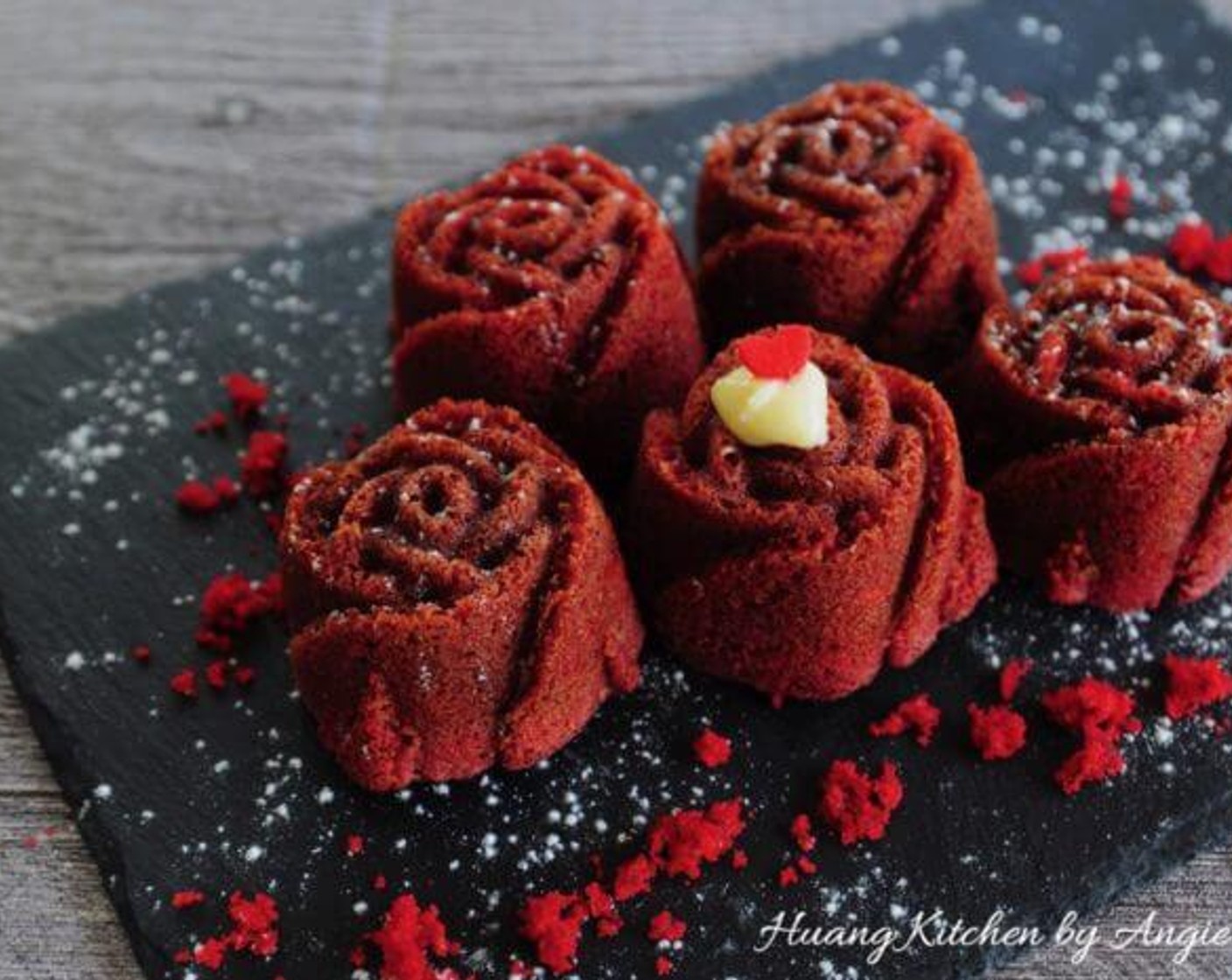 Red Velvet Rose Cupcakes