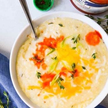 Roasted Garlic Cheese Grits Recipe | SideChef