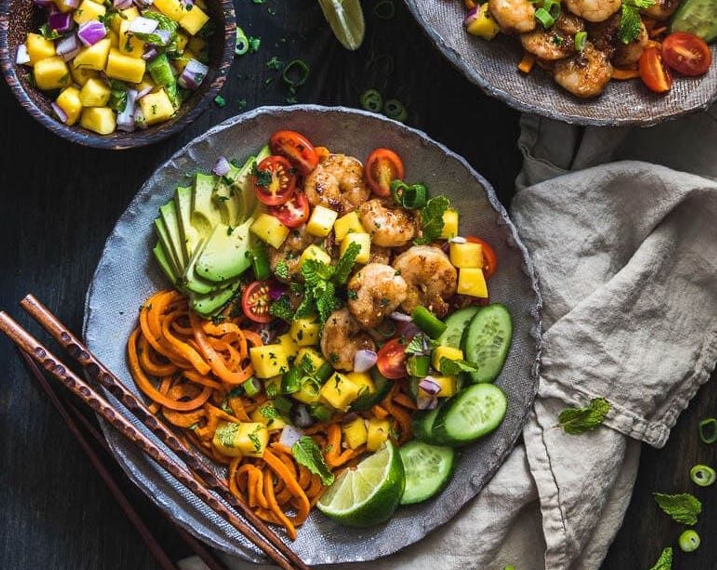 Shrimp Salad Bowl with Mango Salsa