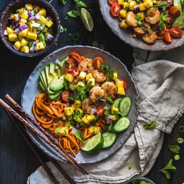 Shrimp Salad Bowl with Mango Salsa Recipe | SideChef