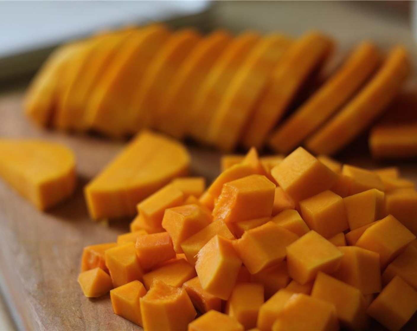 step 4 Chop the squash into cubes.