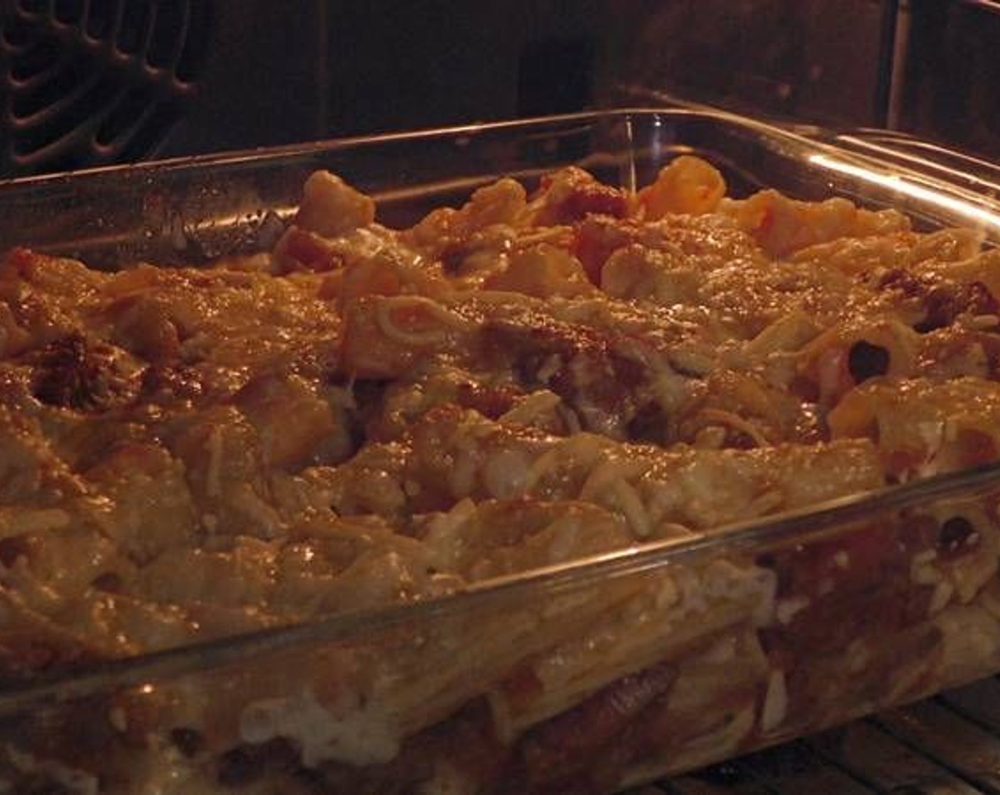 step 6 Set your oven to broil and place your pasta in the top center rack. Let it broil long enough for the cheese to melt and get bubbly.